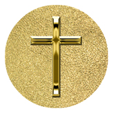 DAROUND 510 GD SH GD Gold Single Cross Shimmer Gold Background